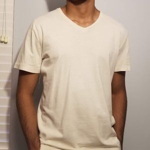 Abercrombie & Fitch short-sleeve white v-neck tee